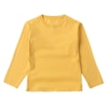 thumbnail image 1 of yillto Toddler Kids Cotton Shirts Long Sleeve Basic Crew Neck Lightweight Pullover Sweatshirt Tops, 1 of 6