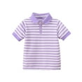 thumbnail image 1 of yillto Toddler Kids Shirts Striped Collared Short Sleeve Buttons Tee School Uniform T Shirt for Boys Girls, 1 of 7