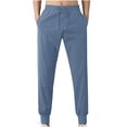 thumbnail image 1 of yillto Trendy Sweatpants for Men Stretch High Waist Drawstring Jogger Pants Casual Loose Workout Pants, 1 of 7