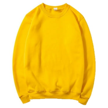 yillto Trendy Sweatshirt for Men Long Sleeve Round Neck Basic Sweatshirt Big and Tall Casual Pullover Top