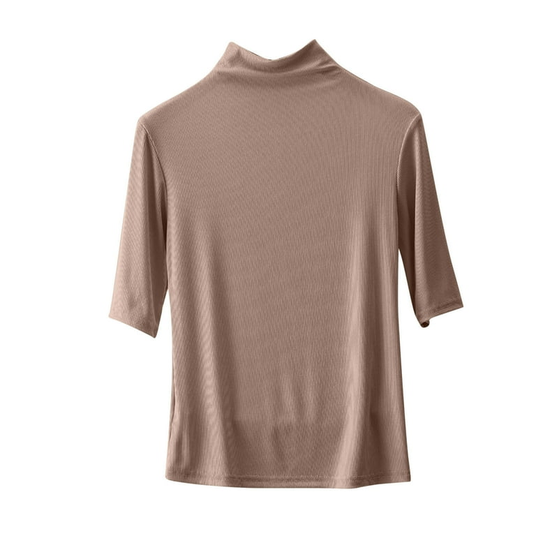 RUFFLOG VEAL MOCK NECK SHIRTS サイズXL yillto Turtleneck 3/4 Sleeve Tops for Womens Summer Casual
