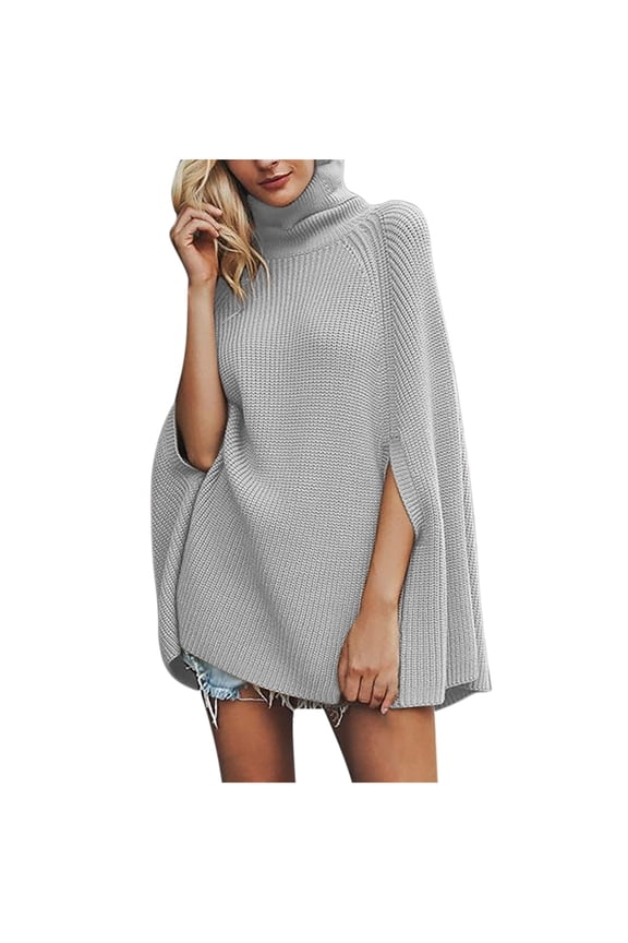 Turtleneck Sweaters for Womens Oversized Baggy Mock Neck Pullover Fall Winter Fashion Clothes