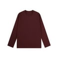 thumbnail image 1 of yillto Women Basic Shirts Long Sleeve Solid Color Tee Round Neck Pullover Loose Tee Comfortable Clothes, 1 of 2