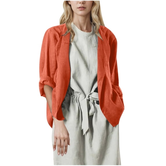 yillto Women Cardigan Summer Cotton Linen Lightweight Loose Casual Tops Short Beach Vacation Cardigans