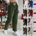 thumbnail image 1 of yillto Women Christmas Pjs Fuzzy Fleece Pajamas Pant Plush Soft Warm Elastic Waist Lounge Bottoms, 1 of 7