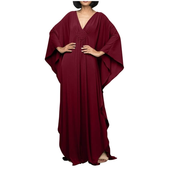 yillto Women Cover up V Neck Solid Color Plus Size Beach Long Dresses Summer Vacation Coverup Outfits