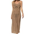 thumbnail image 1 of yillto Women Crochet Dress Beachwear Sleeveless Tunic Long Tank Dresses Summer Swimwear Coverups, 1 of 7