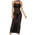 thumbnail image 1 of yillto Women Crochet Dress Beachwear Sleeveless Tunic Long Tank Dresses Summer Swimwear Coverups, 1 of 7