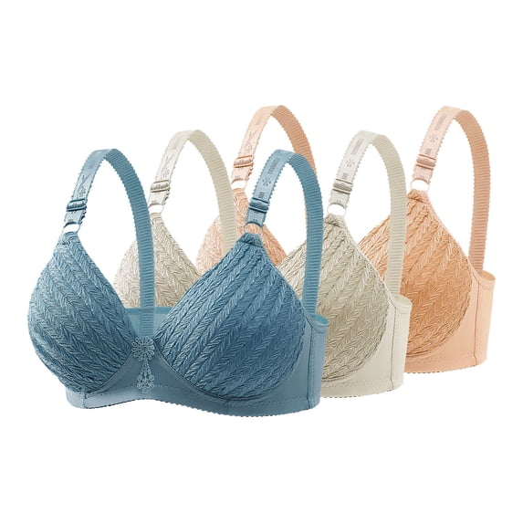 yillto Women Everyday Bralette Full Coverage Lightweight Adjustable Straps Summer Bra for Womens 3 Pack