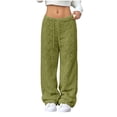 thumbnail image 1 of yillto Women Fleece Pjs Pants Fuzzy Sherpa Wide Leg Elastic Waist Loungewear Pajamas Bottoms Sleepwear, 1 of 6