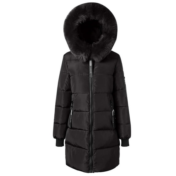 yillto Women Long Quilted Coat Hooded Maxi Length Puffer Jacket Padded Coat Winter Warm Outerwear