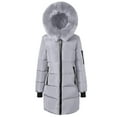 thumbnail image 1 of yillto Women Long Quilted Coat Hooded Maxi Length Puffer Jacket Padded Coat Winter Warm Outerwear, 1 of 6