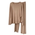 thumbnail image 1 of yillto Women Lounge Sets Long Sleeve Pajamas Tops and Pants Crewneck Soft Sleepwear 2 Piece M-XXL, 1 of 3