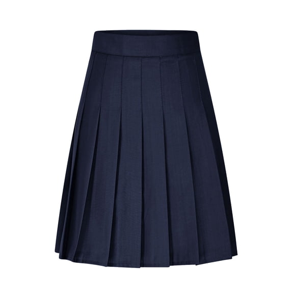 yillto Women Pleated Skirt A Lined Short Mini Basic Skirt School Uniform Knee Length Skirts XS-5XL