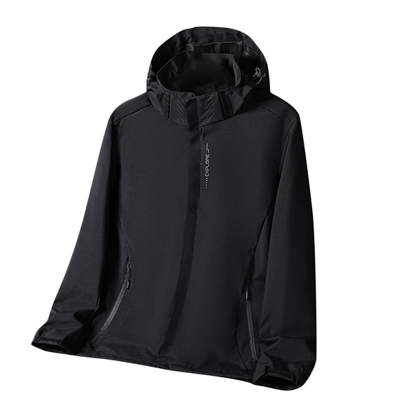 yillto Women Plus Size Jackets Waterproof Windbreaker Zip up Hoodie Hiking Athletic Coats with Zippper Pockets