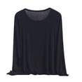 thumbnail image 1 of yillto Women Plus Size Pajamas Tops Long Sleeve Sleepwear Soft Comfy Tee Pullover Lounge Shirts XL-5XL, 1 of 6