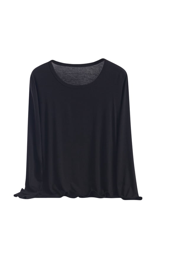 Women Plus Size Pajamas Tops Long Sleeve Sleepwear Soft Comfy Tee Pullover Lounge Shirts XL-5XL