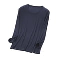 thumbnail image 1 of yillto Women Plus Size Shirts Soft Loungewear Long Sleeve Pullover Tops Sleepwear Pajamas Shirt L-4XL, 1 of 7