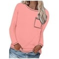 thumbnail image 1 of yillto Women Plus Size Tshirts Long Sleeve Shirts Casual Solid Color Crewneck Pullover Tunic Tops S-5xl, 1 of 6