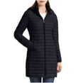 thumbnail image 1 of yillto Women Puffer Jackets Long Lightweight Padded Hoodie Coat Quilted Warm Knee Length Coats, 1 of 7