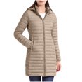 thumbnail image 1 of yillto Women Puffer Jackets Long Lightweight Padded Hoodie Coat Quilted Warm Knee Length Coats, 1 of 7