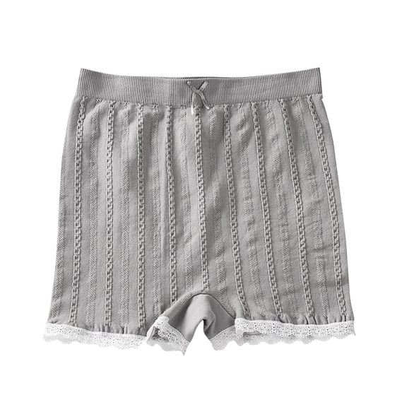 yillto Women Shorts Under Dresses High Waist Ribbon Lace Hem Short Panties Under Skirts Underwear