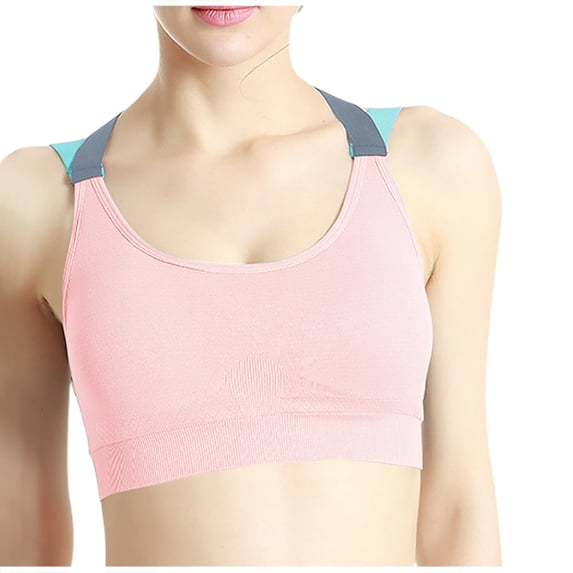 yillto Women Sport Bra Workout Gym Activewear Bras Strappy Cropped Padded Seamless Exercise Running Bras