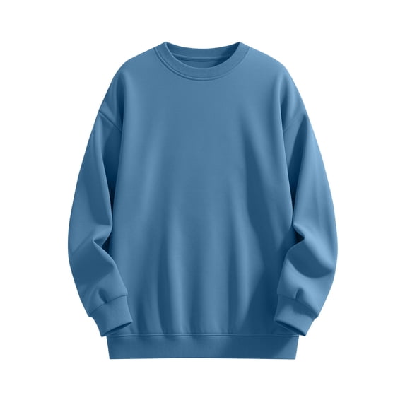 yillto Women Sweatshirts Crewneck Pullover Plus Size Sweatshirt Basic Long Sleeve Loose Lightweight Sweat Shirts