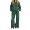 thumbnail image 1 of yillto Women Tracksuit Set Sweatshirt Crew Neck Pockets and Casual Jogger Sweatpants 2 Piece Sweatsuit, 1 of 7