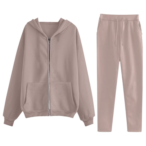 yillto Women Tracksuit Set Sweatshirt Jacket Zip up Hoodie and Casual Jogger Sweatpants 2 Piece Sweatsuit