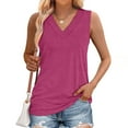thumbnail image 1 of yillto Women V Neck Tank Tops Summer Sleeveless Tunic Casual Basic Shirts True Classic Tees Cute Trendy Outfits, 1 of 7