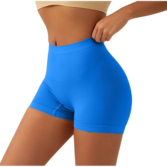 yillto Women's 3 Inch Workout Shorts Gym Biker Elastic Waist Shorts Ladies Soft Running Yoga Shorts