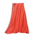 thumbnail image 1 of yillto Women's A-Line Maxi Skirt Elastic High Waist Summer Pleated Long Skirt Soft Comfy Clothes, 1 of 3