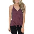 thumbnail image 1 of yillto Women's Button down Shirts Sleeveless Casual Tank Blouse Tie Front V Neck Strappy Blouses Tops, 1 of 5