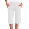 thumbnail image 1 of yillto Women's Capri Pants with Pockets Capris Casual Summer Short Pant Knee Length Trousers for Womens, 1 of 6