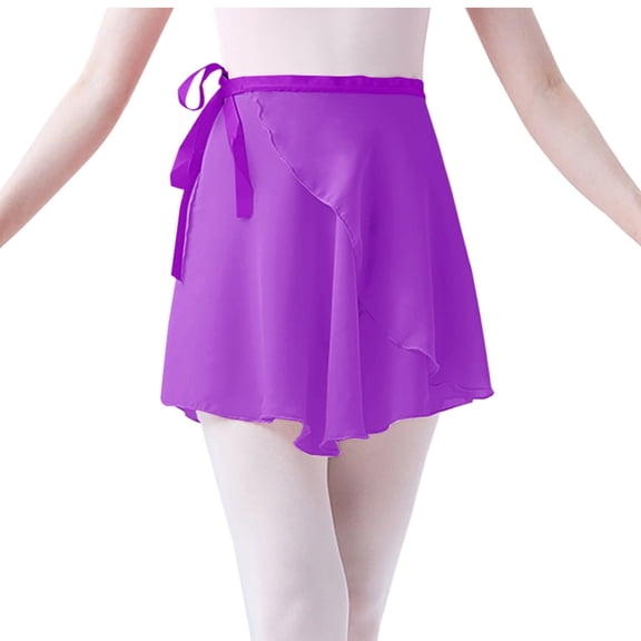 yillto Women's Chiffon Short Skirts Adjustable Tie Mesh Flowy Mini Skirts Dancewear Wrap Skirt