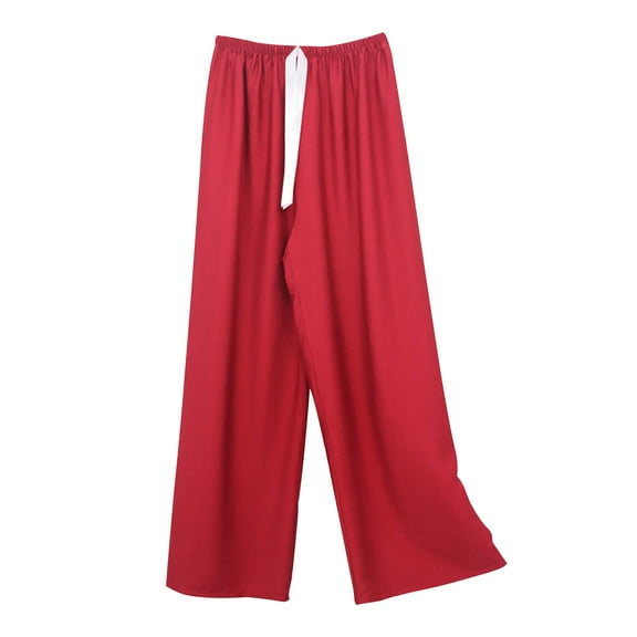 yillto Women's Cotton Pajama Bottom Pant Wide Leg Palazzo Elastic Waist Comfy Loungewear Pants