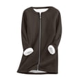 thumbnail image 1 of yillto Women's Fleece Jackets Fuzzy Sherpa Lined Hoodie Zip up Warm Thick Fall Winter Loungewear Coats, 1 of 7