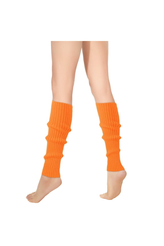 Women's High Sock Ribbed Knit Fall Winter Vintage Knee Length Footless Crochet Leg Socks