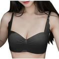 thumbnail image 1 of yillto Women's Lightly Padded Bra Tshirt Supportive Push up No Underwire Plus Size Seamless Bras, 1 of 4