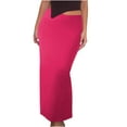 thumbnail image 1 of yillto Women's Maxi Skirts High Waist Slim Ribbed Split Casual Business Skirt Fashion Tight Dress, 1 of 7