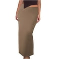 thumbnail image 1 of yillto Women's Maxi Skirts High Waist Slim Ribbed Split Casual Business Skirt Fashion Tight Dress, 1 of 7