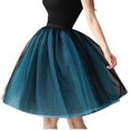 thumbnail image 1 of yillto Women's Mesh Skirts Elegant Party Prom Long Skirt Pleated Layered Wedding Midi Skirts, 1 of 3