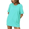 thumbnail image 1 of yillto Women's Oversized T Shirts Cotton Short Sleeve Crewneck Summer Tops Casual Loose Basic Tee Shirts, 1 of 6