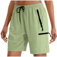 thumbnail image 1 of yillto Women's Plus Size Athletic Shorts Stretchy Drawstring Workout Shorts Casual Running Shorts with Pockets, 1 of 6