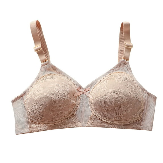 yillto Women's Plus Size Bras Lace Trim Underwire Bra Full Coverage Floral Underwear Bralettes M-4XL