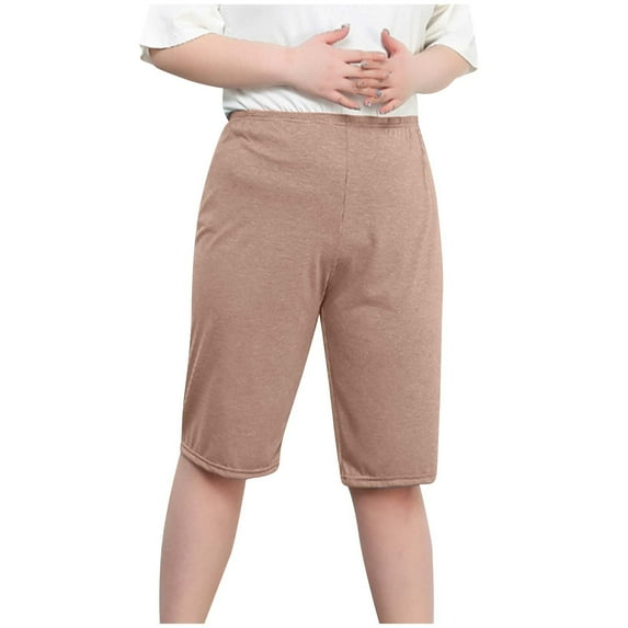 yillto Women's Plus Size Capri Pajama Pants Soft Comfy Sleepwear Elastic Waist Wide Leg Lounge Bottoms