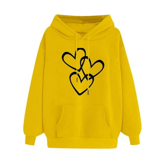 yillto Women's Plus Size Hoodie Casual Long Sleeve Drawstring Sweatshirt Loose Trendy Pullover Tunic Top