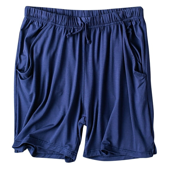 yillto Women's Plus Size Pajama Shorts Stretchy Drawstring Shorts Comfy Soft Pajama Shorts with Pockets