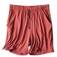 thumbnail image 1 of yillto Women's Plus Size Pajama Shorts Stretchy Drawstring Shorts Comfy Soft Pajama Shorts with Pockets, 1 of 1